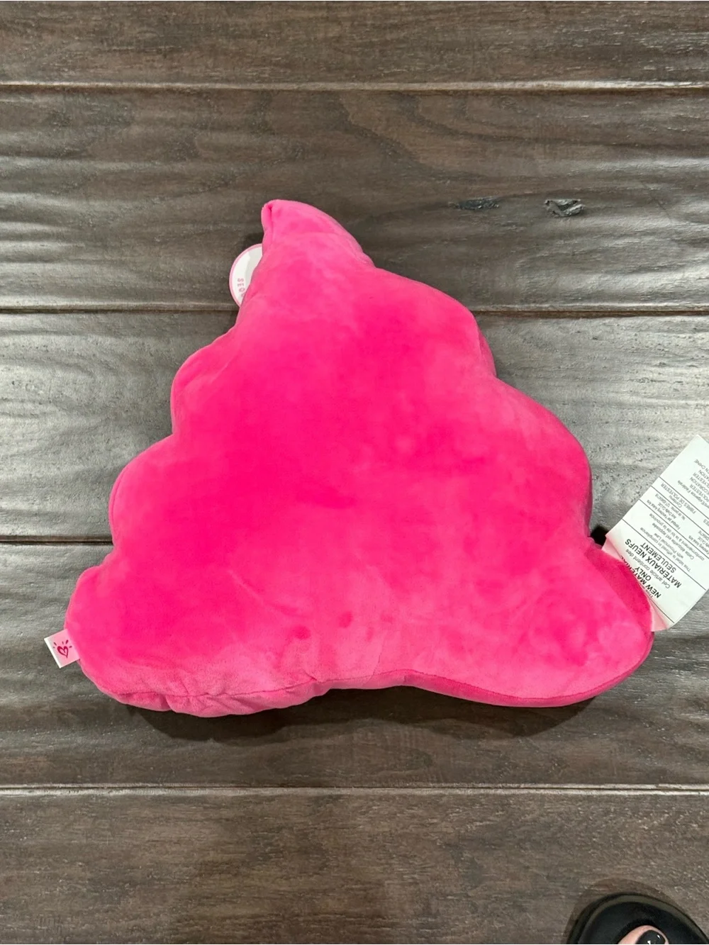 NWT Reversible Justice Pink Sequin Poop Emoji Pillow